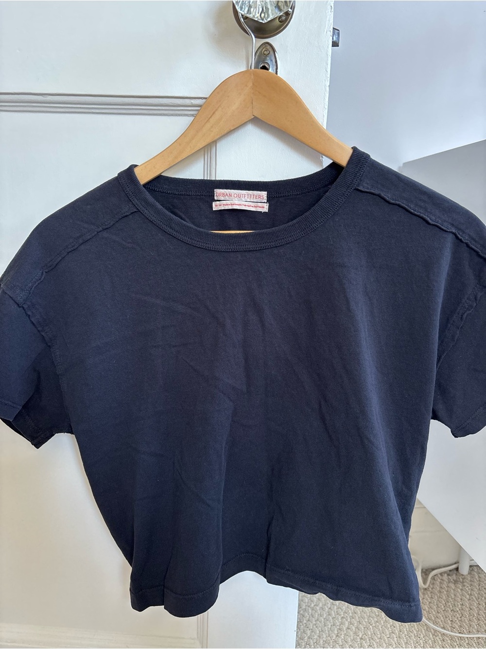 Urban Outfitters Black Short Sleeve Crop Tee